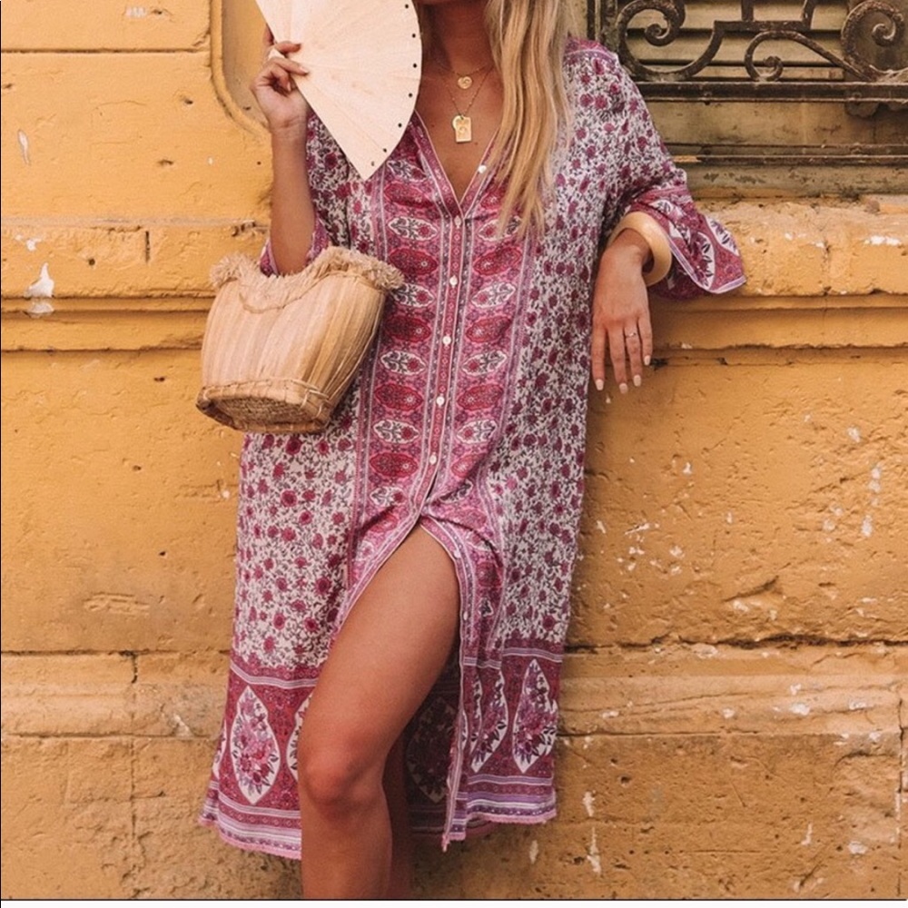 Jasmine Midi Tunic Lilac Dress